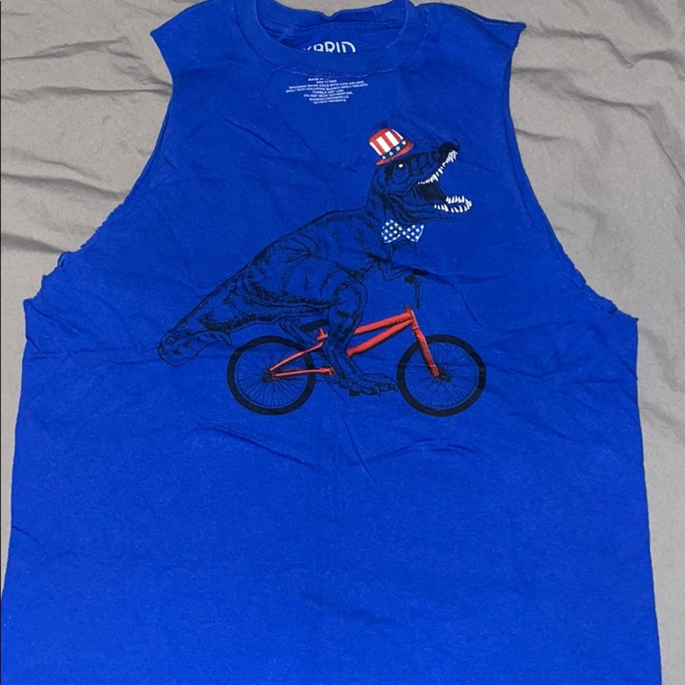 4th of July home cutoff cute top